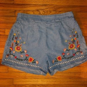 Francesca’s embroidered shorts